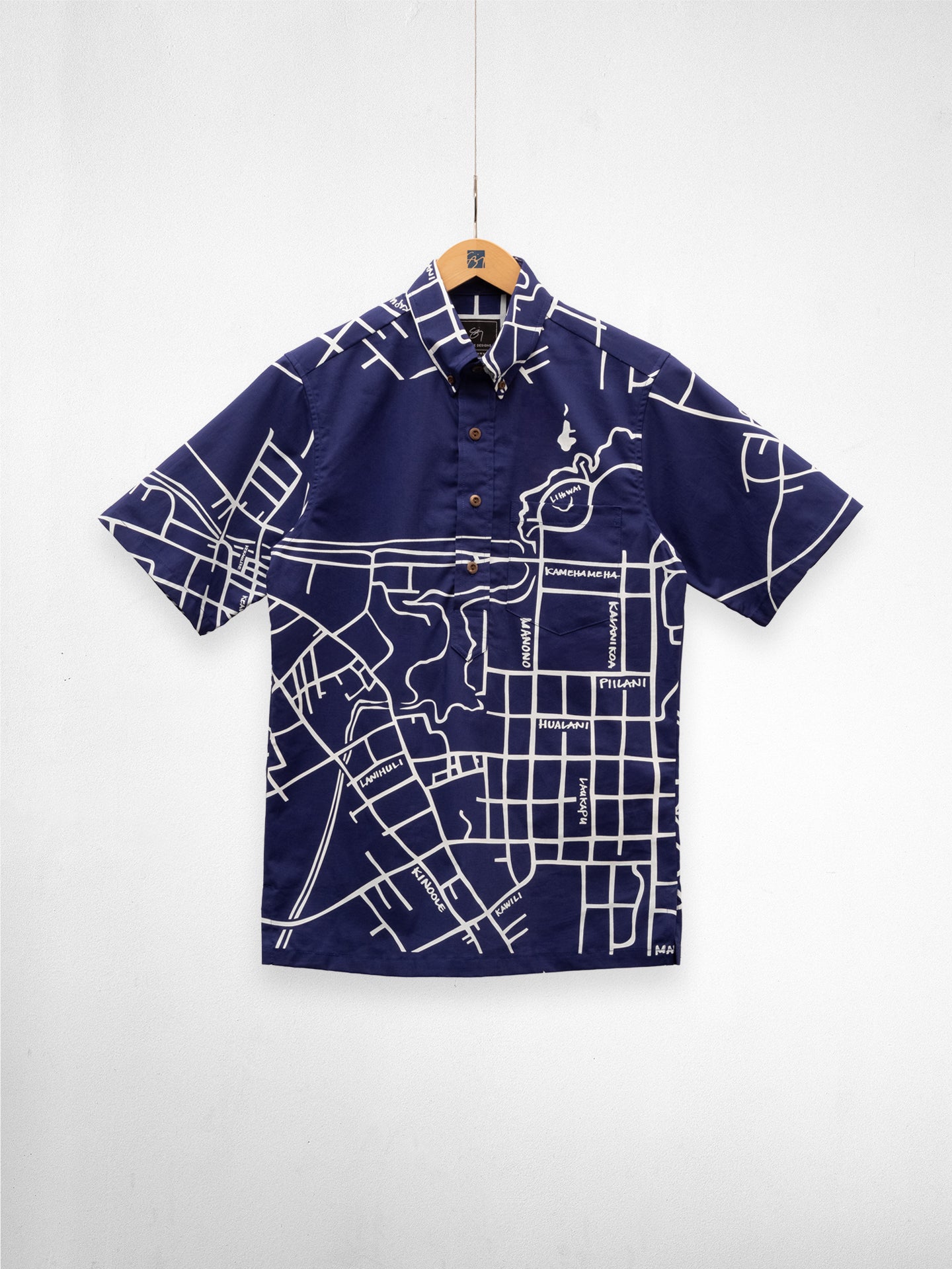 Hilo One Pullover Aloha Shirt- Nightfall