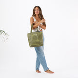 Sig Zane x Aloha Collection Loulu Reversible Tote- Olive