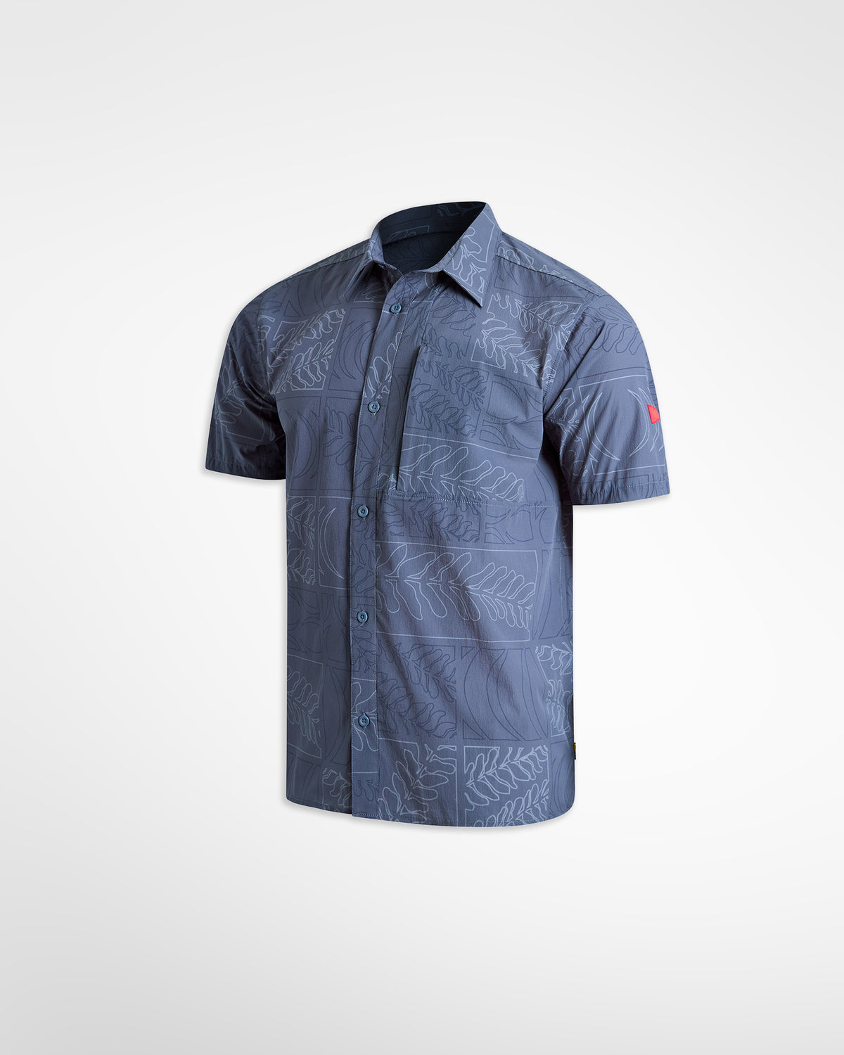 Sig Zane Koa Airtex Aloha Shirt- Storm
