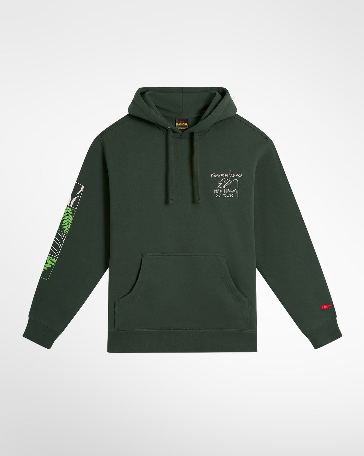 Florence x Sig Zane Kamakalaukoa Embossed Hoodie- Sycamore