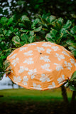 Ka Loulu Kalakoa White Ginger Blossom Nylon Umbrella- School Bus