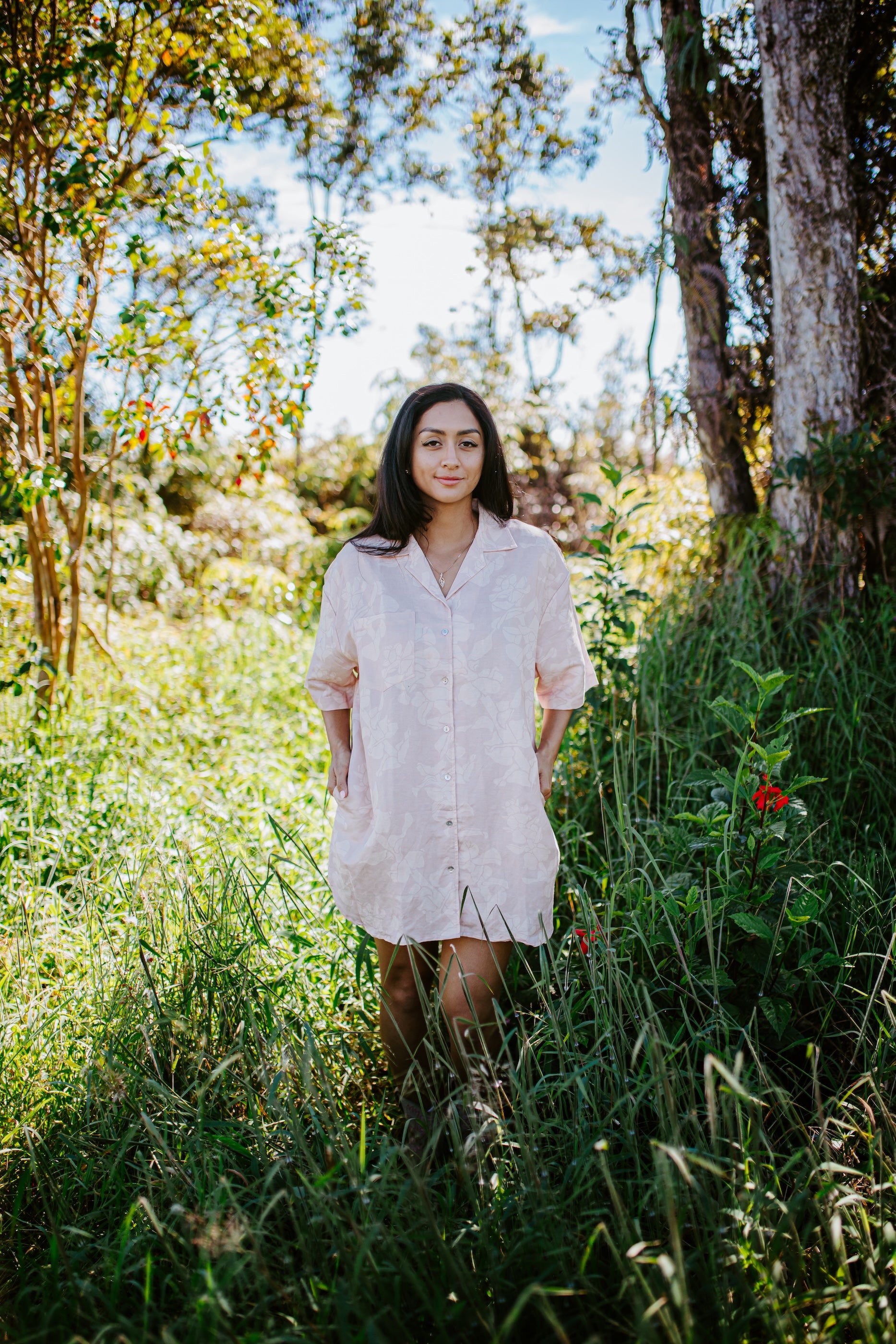 Sig Zane x Coconut Ave. Liko Ka Liko Aloha Shirt Dress- Lotus