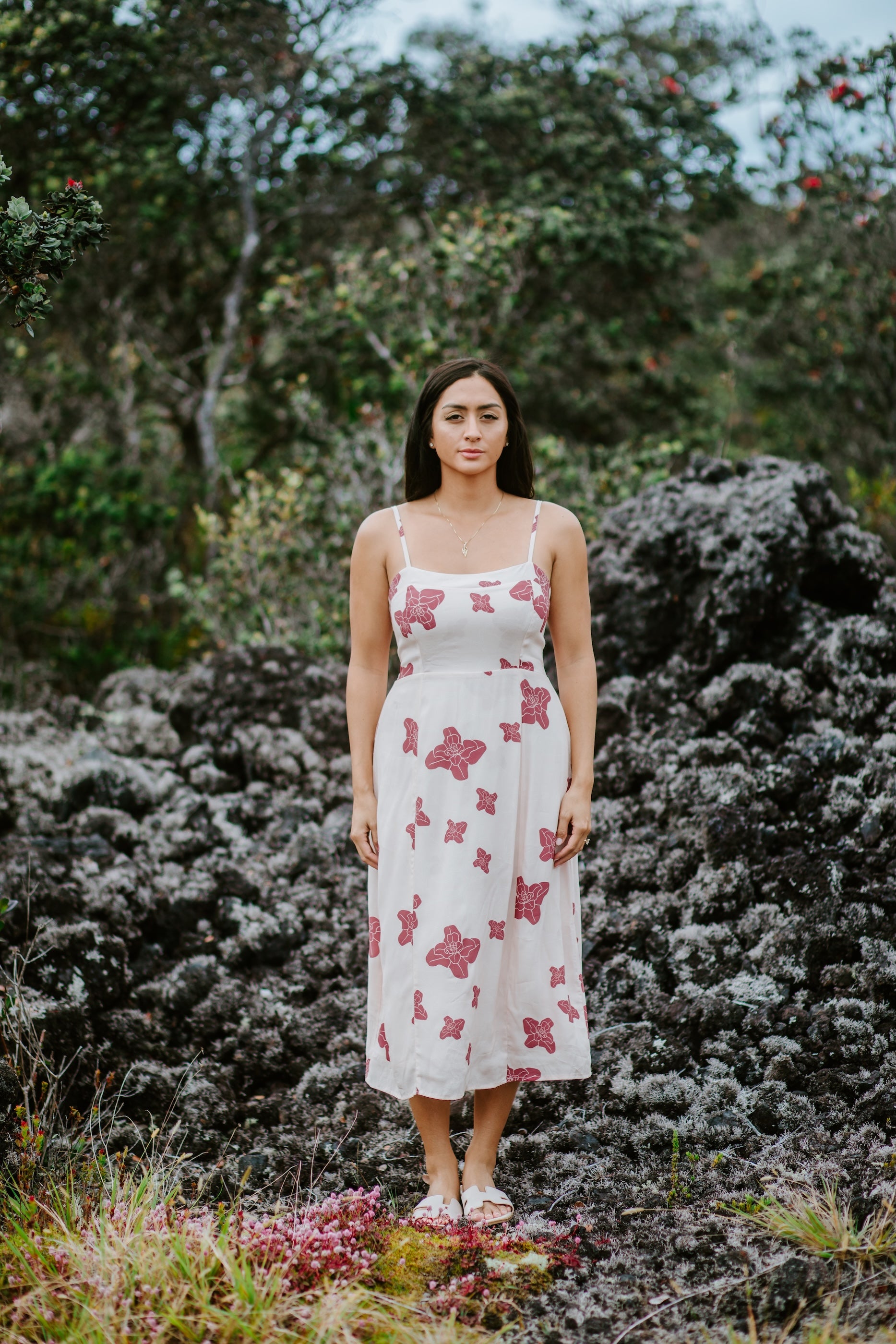Sig Zane x Coconut Ave. Likoʻula Vaianu Midi Dress- Lotus