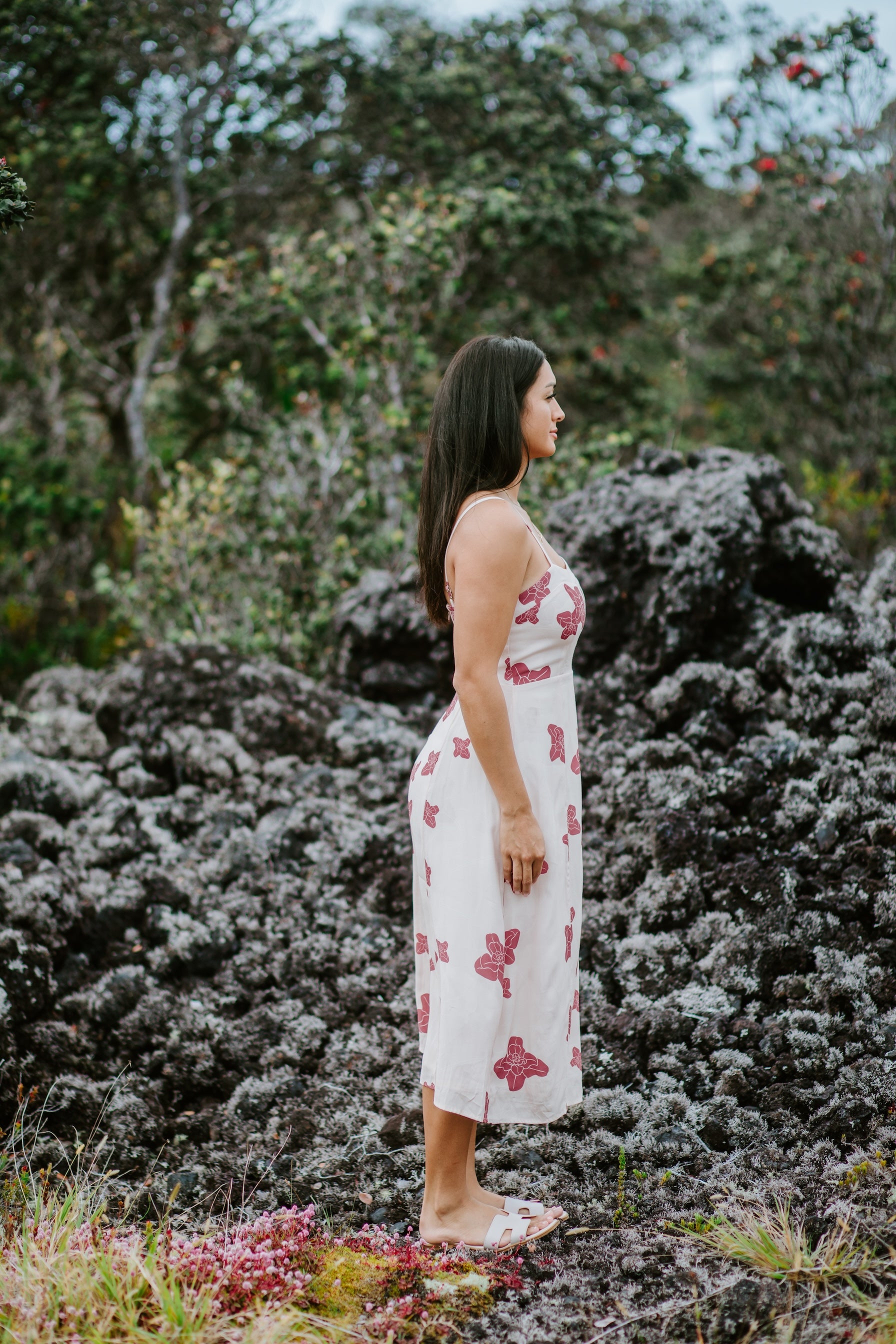 Sig Zane x Coconut Ave. Likoʻula Vaianu Midi Dress- Lotus