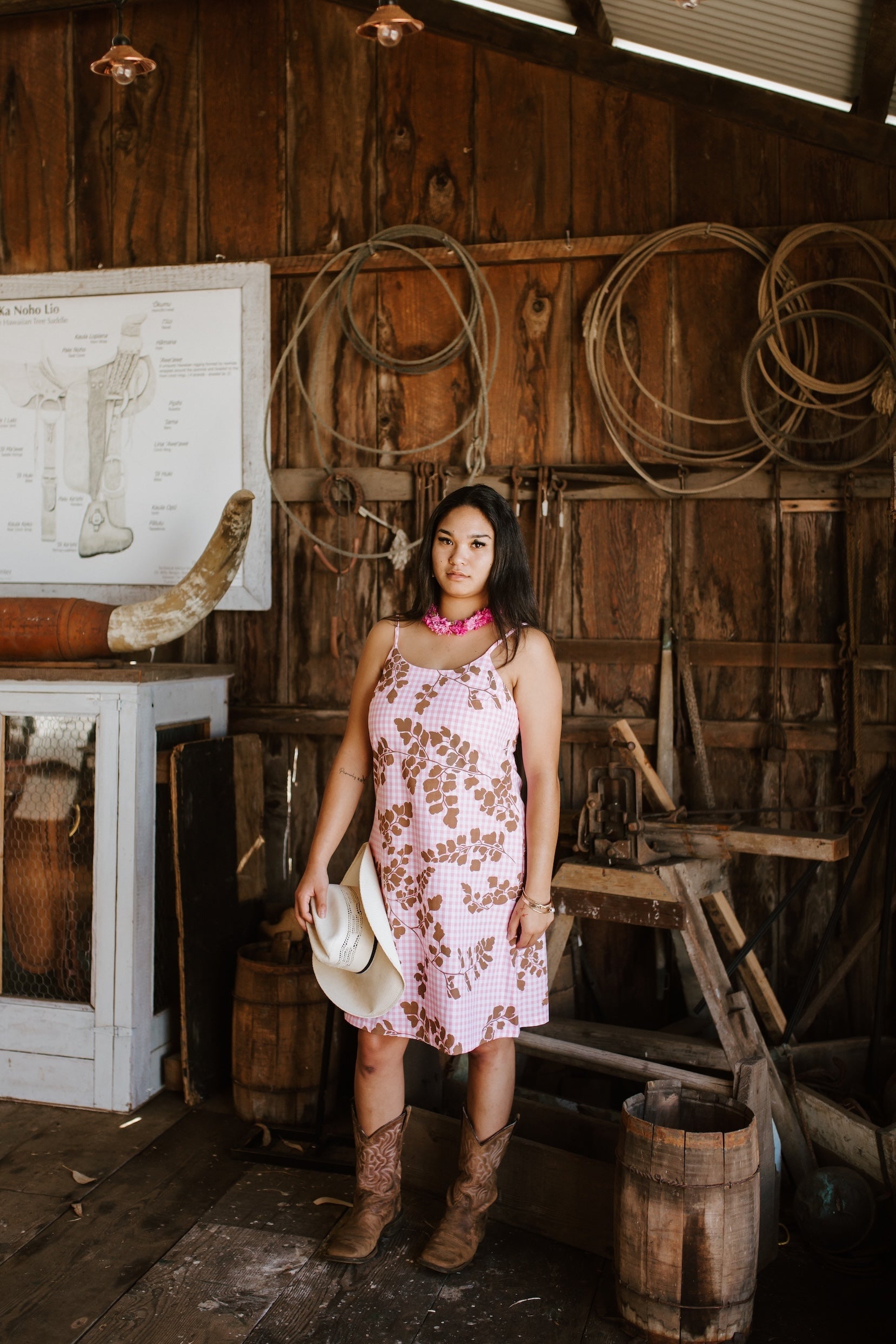 Ka ʻIwaʻiwa a Kuʻu Popo Pua Ka Hīnano Dress- Candy Pink Gingham
