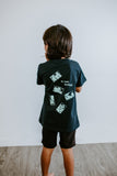 Tropical Postcard Keiki Tee- Navy