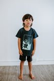 Tropical Postcard Keiki Tee- Navy