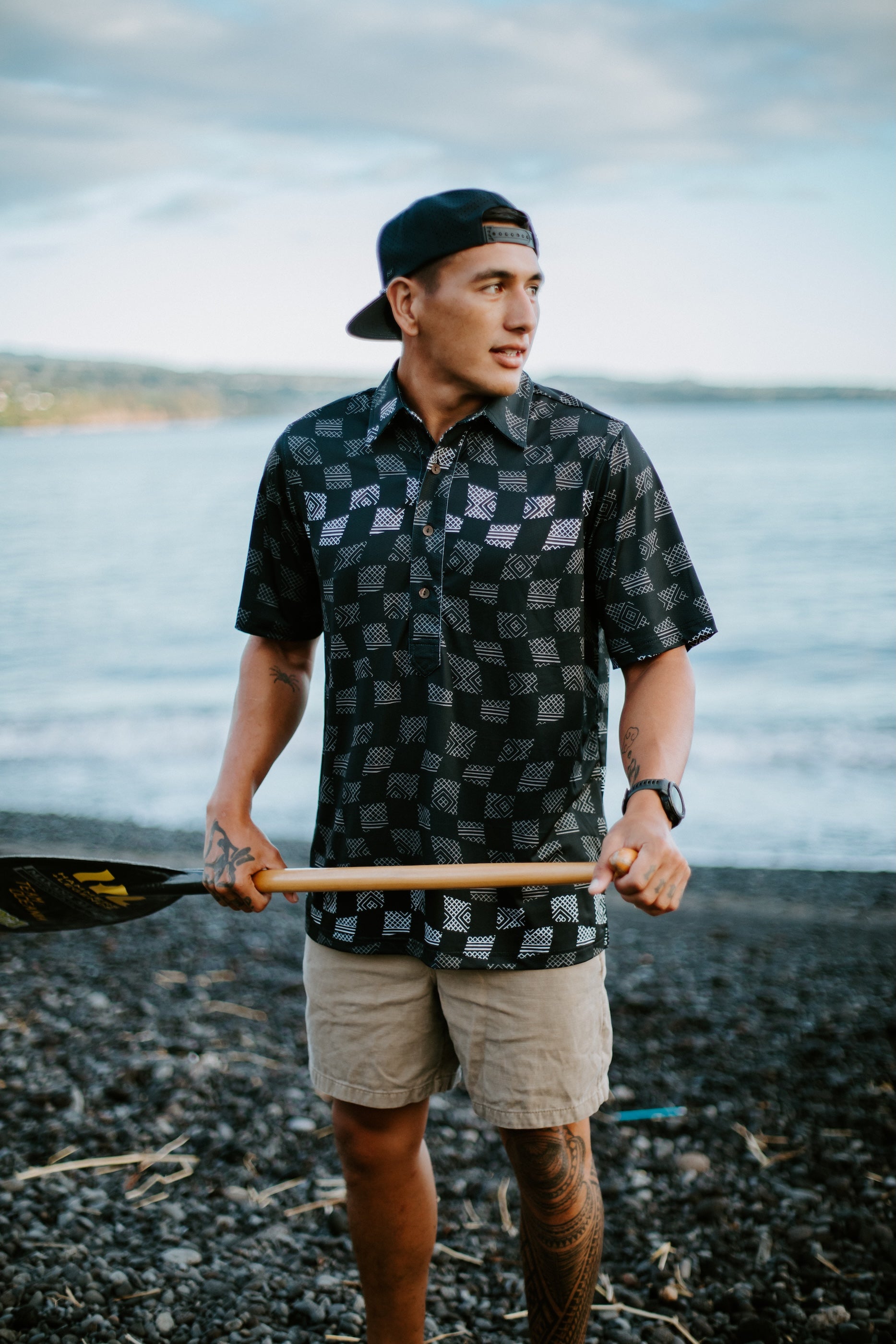 Kīholo Yuen Aloha Shirt- Black