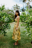 Hinahina Kū Kahakai Hōʻike Dress- Sunflower