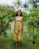 Hinahina Kū Kahakai Hōʻike Dress- Sunflower