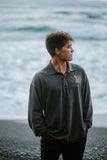 Nā Uluwehi O Ke Kai Longsleeve Polo Shirt- Vintage Black