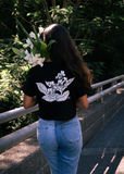 ʻAwapuhi Keʻokeʻo Crop Top- Black