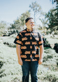 Keahialaka Button Up Aloha Shirt - Black