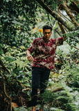 Kalepa Pullover Aloha Shirt - Mahogany