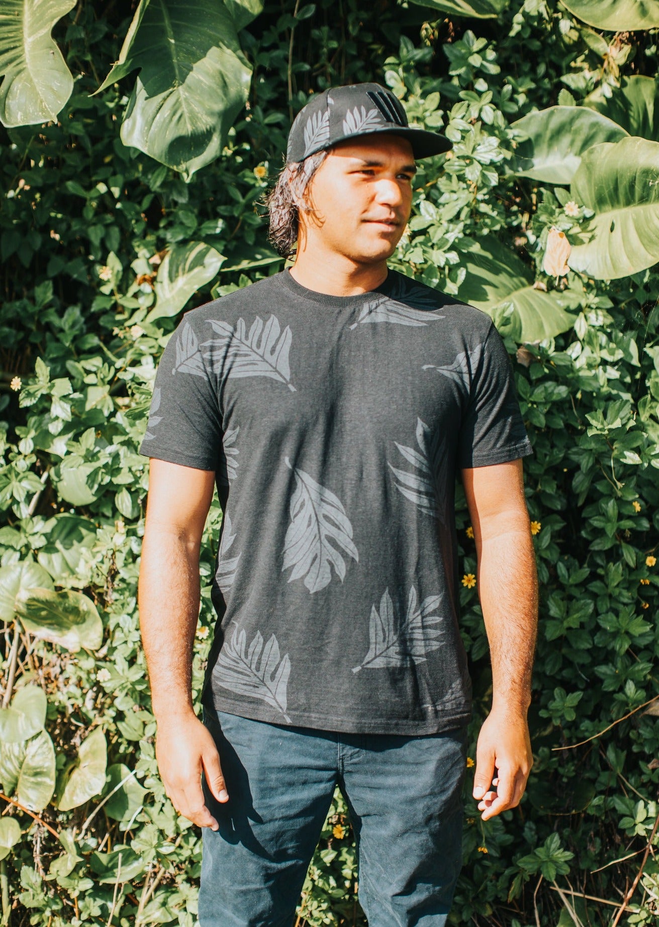 Palikū ʻUlu Hemp T-shirt- Black